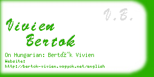 vivien bertok business card